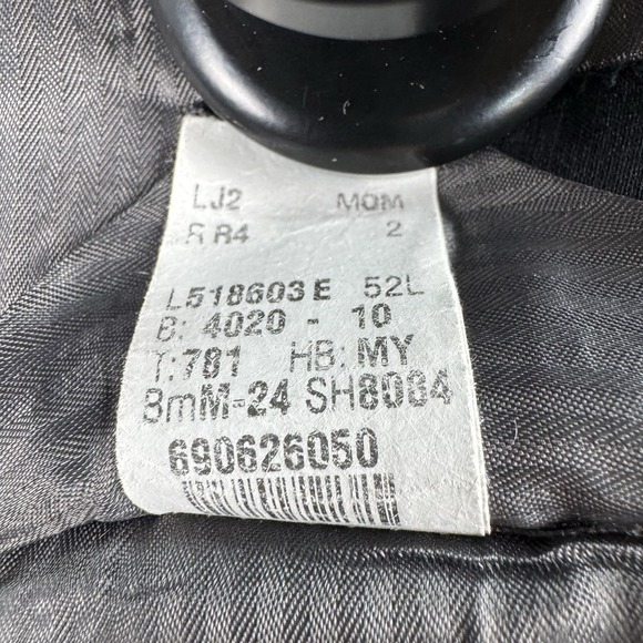 Vintage Tallia Suit 52L 44x28.5 Gray Wool Chalk Line Pleated Vitali Barberis VBC - Picture 12 of 16